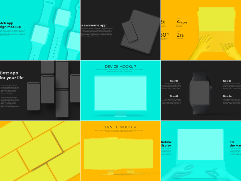 أمثلة شرائح PowerPoint - نماذج الأجهزة