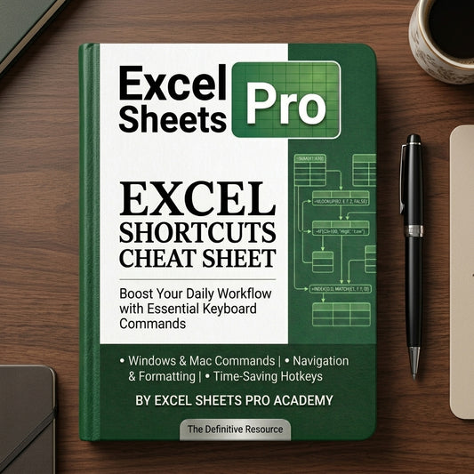 Excel Shortcuts Cheat Sheet — Windows + Mac, 25 pages