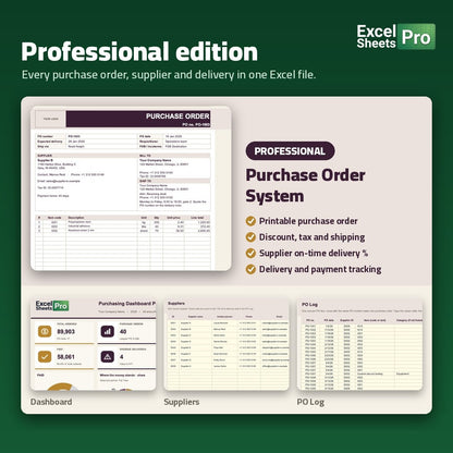Purchase Order System Professional - what is inside