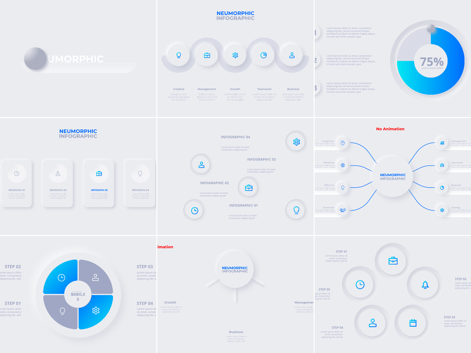 أمثلة شرائح PowerPoint - Neumorphic
